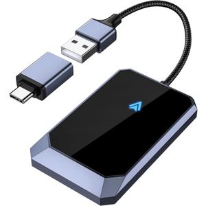 Android Auto Wireless Adapter for Factory Wired Android Auto - Instant Connection, Converts Wired to Wireless, Compatible with Android 10+ & Cars from 2015