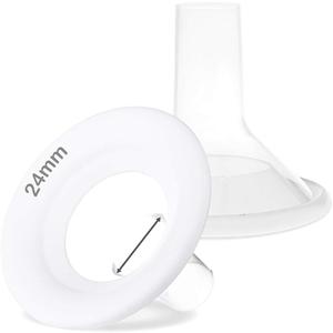 Nenesupply 24mm Soft Flange Compatible with Medela Breast Pump Parts Replace 24mm Flange for Medela Accessories Compatible with Pump in Style Parts Symphony Swing Harmony Pump and Personalfit Flex