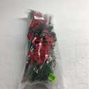 Hotop 6 Pcs Christmas Artificial Poinsettias Florals 19.6 Inch Large Christmas Poinsettia Decorations Red Green Christmas Flower Picks Stem for Christmas Tree Ornament Wreath DIY Xmas Party Decor