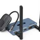 MT-VIKI Wireless USB C HDMI Transmitter and Receiver, 4K Input & 1080P Output, 2.4/5GHz Stable Streaming to Monitor-165ft/50m Distance