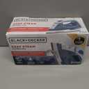 BLACK+DECKER Easy Steam Compact Iron for Clothes, Automatic Shutoff, Nonstick Plate, Light Weight, 1200 Watts