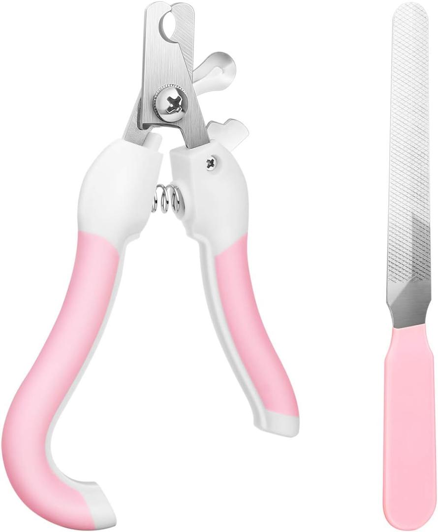 YT Direct Dogs & Cats Pets Nail Clippers and Trimmers with Safety Guard to Avoid Overcutting, Stainless Steel Claws Grooming Tool Kit for Small and Medium Animals, One Nail File Included