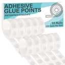2 x ALLFUN 1000 Pieces Clear Glue Points Dots Double Sided Adhesive Removable for Balloons Craft Sticky