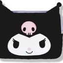 Sonix x Sanrio Plush Tech Sleeve | 14 inch Fuzzy Laptop Computer and iPad Tablet Carrying Case Cover, Protective Travel Bag | Black 13" - 14" | Kuromi