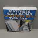 Mattress Vacuum Bag for Moving, Vacuum Seal Mattress Bag for Memory Foam or Inner Spring Mattresses, Compression and Storage for Returns, Leakproof Valve and Double Zip Seal (Twin/Twin-XL) (Clear)