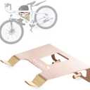 Bike Wall Mount With Shelf, Heavy-Duty Adjustable Bike Hanger, Multifunctional Wall Mount, Hold Up To 66lbs for Horizontal Storage of Road, Hybrid Bikes in Garage, Home, Apartment (White)