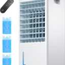 Portable Air Conditioners, 3-IN-1 Evaporative Air Cooler, Swamp Coolers w/ 3Ice Pack, 1.85 Gal Water Tank, 4 Modes, 80 Oscillation, 7H Timer, Portable Ac for Bedroom, Room Pearl