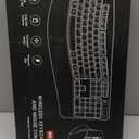 Wireless Keyboard and Mouse Combo, 2.4G Full Size Wave Keys Ergonomic Keyboard with Wrist Rest and 3-Level DPI Adjustable Wireless Ergonomic Mouse for Windows, Mac OS Desktop/Laptop/PC(White)