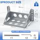 Metal Steel Battery Mounting Box, Durable Quality Metal Battery Tray Box, Easy-To-Install Steel Battery Mounting Box Tray Fits Up To A 10.63" 7.06" 7.5" Battery, Anti-Corrosion, Ventilated Design
