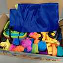 FHOZGECY Beach Toys, Sand Toys for Kids Boys and Girls with 4 Beach Construction Vehicles, 4 Collapsible, Sand Castle Building Kit, Sand Molds, Mesh Bag, Outdoor Toys for Kids Ages 4-8