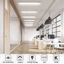 Airand Utility LED Shop Light Fixture 2PCS 4FT Linkable Plug in LED Tube Light for Kitchen Bathroom Garage Basement Office, Long LED Shoplight, Corded Electric with ON/Off Switch, IP66 Waterproofing