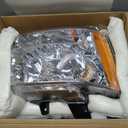 Headlights Assembly w/Bulbs & Harness compatible with 2007 2008 2009 2010 2011 2012 2013 Chvey Tahoe Avalanche Suburban, Chrome Housing Amber