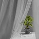 Bujasso Grey 90% Blackout Curtains with Sheer Overlay Mix and Match Double Layer Window Curtains Thermal Insulated 84 inch for Living Room Bedroom Gray Drapes with Tiebacks Grommet Top, 84"L x 37"W