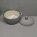 Mueller 6 Quart Enameled Cast Iron Dutch Oven, Heavy-Duty Casserole and Braiser Pan with Lid and Knob, Safe for All Cooktops