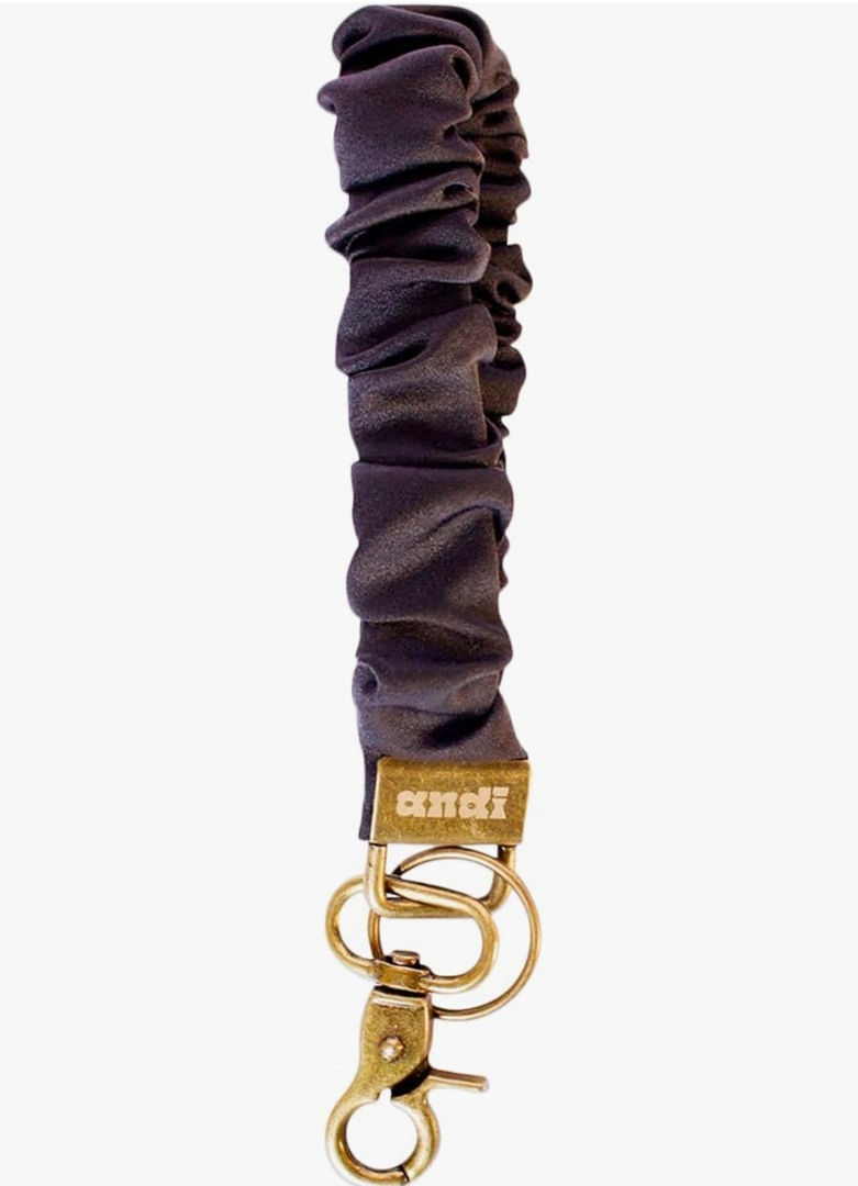 ANDI Wristlet Keychain for Women, Scrunchie Bracelet Key Ring With Clip Closure, Stretchy Wrist Lanyard,Keychain For Car Keys