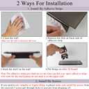 Stick-on Wall Shelf - Small Wall Mounted Adhesive Clear Acrylic Shelf Phone Holder Shelves Wipes Rack for Bathroom,Kitchen,Toilet,Office - Gold