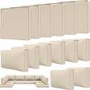 14 Pcs Outdoor Patio Cushion Covers, Replaceable Waterproof Furniture Covers, Outdoor Non-Slip Covers with Zippers, Couch 3 Sizes, Covers Only, Fuchsiared