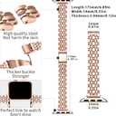 QUNDAXI Slim Watch Band Compatible with Apple Watch 42mm Series 10-11 Metal Stainless Steel Watchband Suitable 
