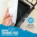 Bulldogology 50-Count Dog Puppy Pads (24x24) Large Pee Pads for Dogs - 6 Layer Pet Training Pads, Super Absorbent Puppy Pads with Adhesive Tabs for Small to Large Dogs