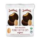 JUSTIN'S Organic Dark Chocolate Peanut Butter Cups, 12 Pack (2 cups each), Best By 10/21/26