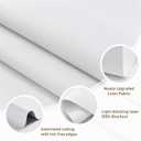 AOSKY Linen Roller Blinds Shades for Indoor Windows Pull Down Cordless Blackout Black Out Window Shade 33 Inch Blinds for Home White, 33"W x 72"H