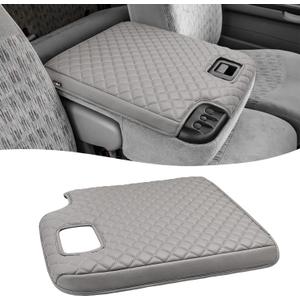 KBH Center Console Armrest Cover for Ford F250 F350 F450 Super Duty 1999-2001 Jump Seat, Arm Rest Cushion Pad Protector, Anti-Scratch, Gray