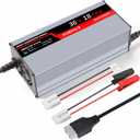 DUBIHU 43.8V 18A LifePo4 Lithium Battery Charger Smart Golf Cart, RV & 36V Motor Battery Charger with Anderson Plug, M8 Ring Terminal & 50A Alligator Clip Adapter Cable