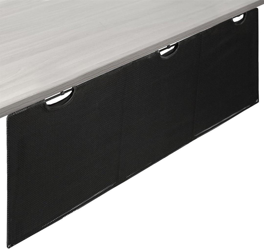 VIVO 60 inch Under Desk Privacy and Cable Management Organizer Sleeve, Wire Hider Kit Panel System, Black, DESK-SKIRT-60