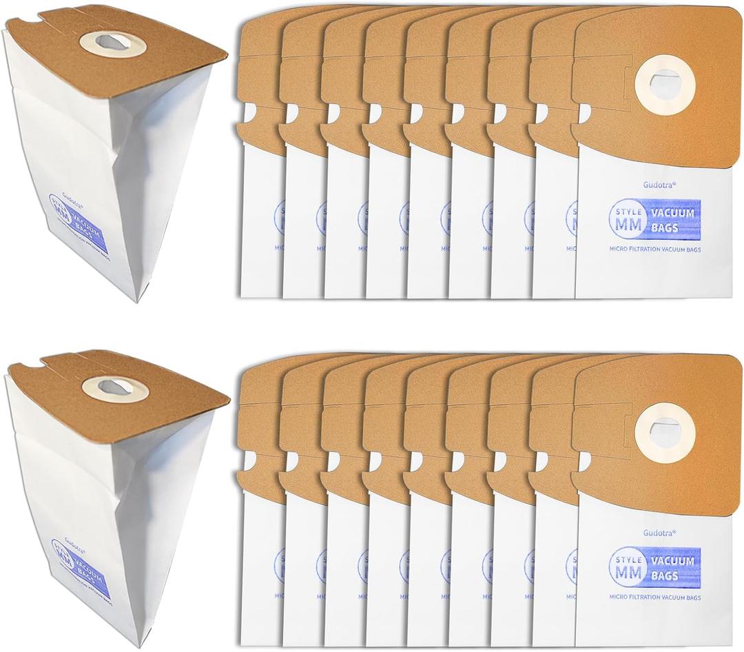 Gudotra 20 Packs Vacuum Bags Replacement for Eureka Style MM 3670 3680 Series Canisters Vacuum Bags Replace Part 60295A 60295B 60295C 60297A