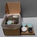 KeaBabies 4pk 8oz & 4pk 4oz Glass Baby Food Containers with Lids - Leak-Proof, Microwavable Small Glass Jars, Baby Purees & Toddler Snack Storage Containers, BPA-Free, Dishwasher & Freezer Safe(Sage)