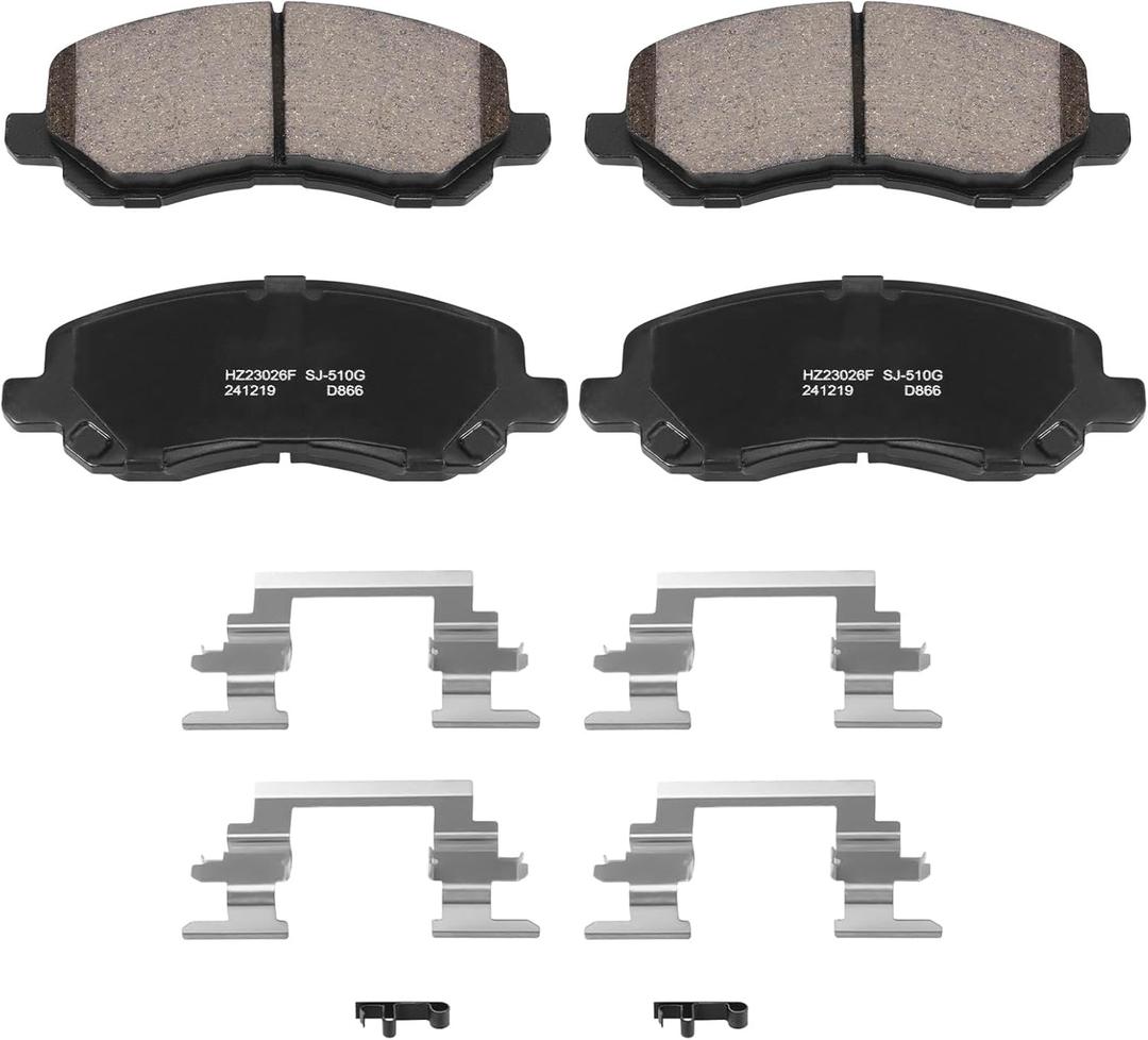 D866 Front Semi-Metallic Disc Brake Pad Set Fit For Jeep Compass/Patriot 2007-2008,For Dodge Caliber 2008-2009 R/T, For Chrysler Sebring 2001-2003, For Mitsubishi Eclipse/Galant 2001-2012