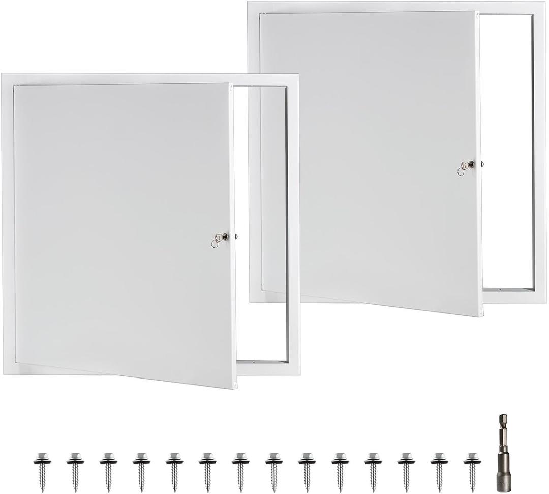 Access Door 24x24 Drywall Access Panel 2Pack Thickened 1mm for Drywall, Attic Door, Ceiling with Key (24X24 inch, Traditional, 2, AD24241MM-2)