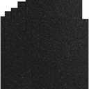 20 Sheets Black Glitter Cardstock 8.5 x 11 Inches, Heavyweight 250gsm Premium Sparkling Card Stock Paper for Card Making DIY Craft Party Decoration School Student Supplies (Black)