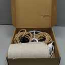 Plug in Pendant Light, Hanging Light with Plug in Cord with Dimmable Switch, Hanging Lamp with 15ft Hemp Rope, Beige Linen Shade, Fixture for Bedroom, Living Room 2 Pack