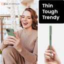 JELE Shockproof Designed for iPhone 13 Case, Liquid Silicone Phone Case with [Soft Anti-Scratch Microfiber Lining] Military Grade Drop Protection Slim Thin Cover, 6.1 inch, Calke Green