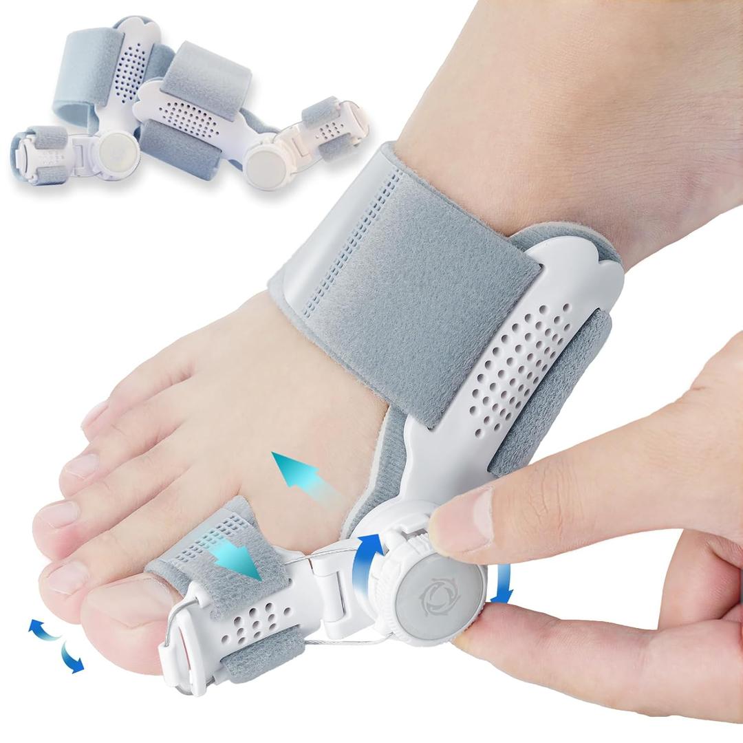 2 PCS Bunion Corrector for Women & Men, Adjustable Knob Toe, Straightener Designed for Orthopedic Bunions Correction, and Non-Slip Big Toe Separators. Suitable for Left/Right Feet Bunion Relief
