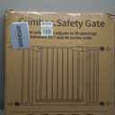 Cumbor 29.7-46" Baby Gate for Stairs, Mom's Choice Awards Winner-Auto Close Dog Gate for the House, Easy Install Pressure Mounted Pet Gates for Doorways, Easy Walk Thru Wide Safety Gate for Dog, Brown