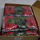 Nubry 50pcs Artificial Silk Roses Bulk,Fake Roses Flower with Stems Realistic Flowers for Wedding Centerpiece Home Party Decor,(Red)