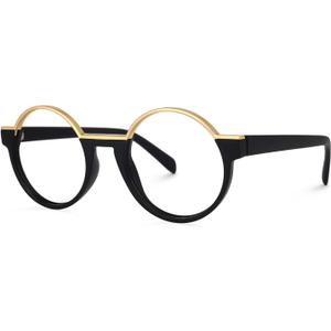 VOOGLAM Blue Light Glasses for Women Men Anti Eyestrain Dry Eyes Round Eyeglasses Latina