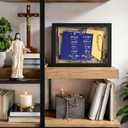 Wenqik Christian Graduation Shadow Box 12.6 x 16.54 Inch Graduation Party Decoration Inspirational Bible Verse Shadow Box Frame for Class of 2026 Wooden Display Case with Stick Pins Gift Black Frame