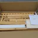 Kids Clothing Rack Bamboo with 2 Storage Baskets and 2 Adjustable Hanging Rods,Child Garment Holder with Shelf, Dress up Racks for Playroom,Toddlers Bedroom (Natural)