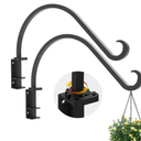 Foozet Swivel Plant Hanger for Hanging Plant, Plant Hanging Holder,Heavy Duty Black Iron Plant Hanger Brackets for Hanging Planters and Flowers Baskets Planter Outdoor (2 Pcs12 Inches)