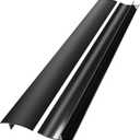 3rd Generation B-Forest Silicone Stove Gap Covers (2 Pack), Seals Gaps Between Stovetop and Counter, Heat Resistant Oven Gap Filler, Kitchen Stove Gap Guard (25 in-Black), Easy-Clean, Easy-Secure