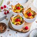 4 Pack Ramekins 12 Oz Oven Safe, Creme Brulee Set, Porcelain Souffle Dish for Baking, Soup Bowls for French Onion Soup White