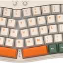 ATTACK SHARK AKS068PRO Wireless Mechanical Gaming Keyboard 65% Alice Layout Hot-swap Gasket with Wired/BT5.1/2.4Ghz RGB Backlit VIA Programmable Knob 3000mAh Battery Sea Salt Switch for Win/Mac(Green)