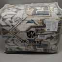 VK VKLIVING Machine Washable Rug 5'x7' Vintage Design Washable Area Rugs with Non Slip Rugs for Living Room Bedroom Traditional Woven Rug Carprt Stain Resistant, Dining Office Boho Rug, Brown&Black