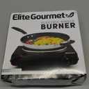 Elite Gourmet Countertop Electric Burner, 1000W Cast Iron Hot Plate, 7 Heat Settings, Portable Cooktop for RV, Dorm, Office & Small Kitchens, Road-Ready & Compact (Single)