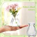 12 Pieces Glass Bud Vases for Centerpieces Bulk 3.5 Inch Mini Flower Bouquets Vases Small Cute Crystal Ribbed Glass Bud in Bulk for Wedding Baby Bridal Shower Table Party Home Decor (Clear)