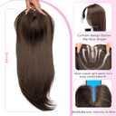 Isaic Hair Toppers for Women 24 Inch Synthetic Hair Topper with 360 Clips In and Adjustable Band, Layered Design Adds Natural Volume for Thinning Hair (Chocolate Brown with Dark Brown)