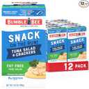 Bumble Bee Snack On The Run Fat-Free Tuna Salad with Crackers Kit- Ready to Eat, Spoon Included - Wild Caught Tuna - Shelf Stable & Convenient Protein Snack, 3.5 Ounce Boxes (Pack of 12) 2 Boxes Best By 11/25